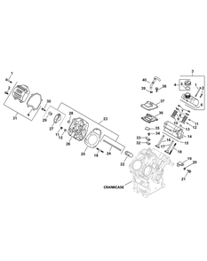Kohler Efi Engine Head, Valve And Breather Diagram and Parts List for 46G 4X4-EFI-1I019G-Before-37AMD710 Cub Cadet Lawn Tractor Accessories